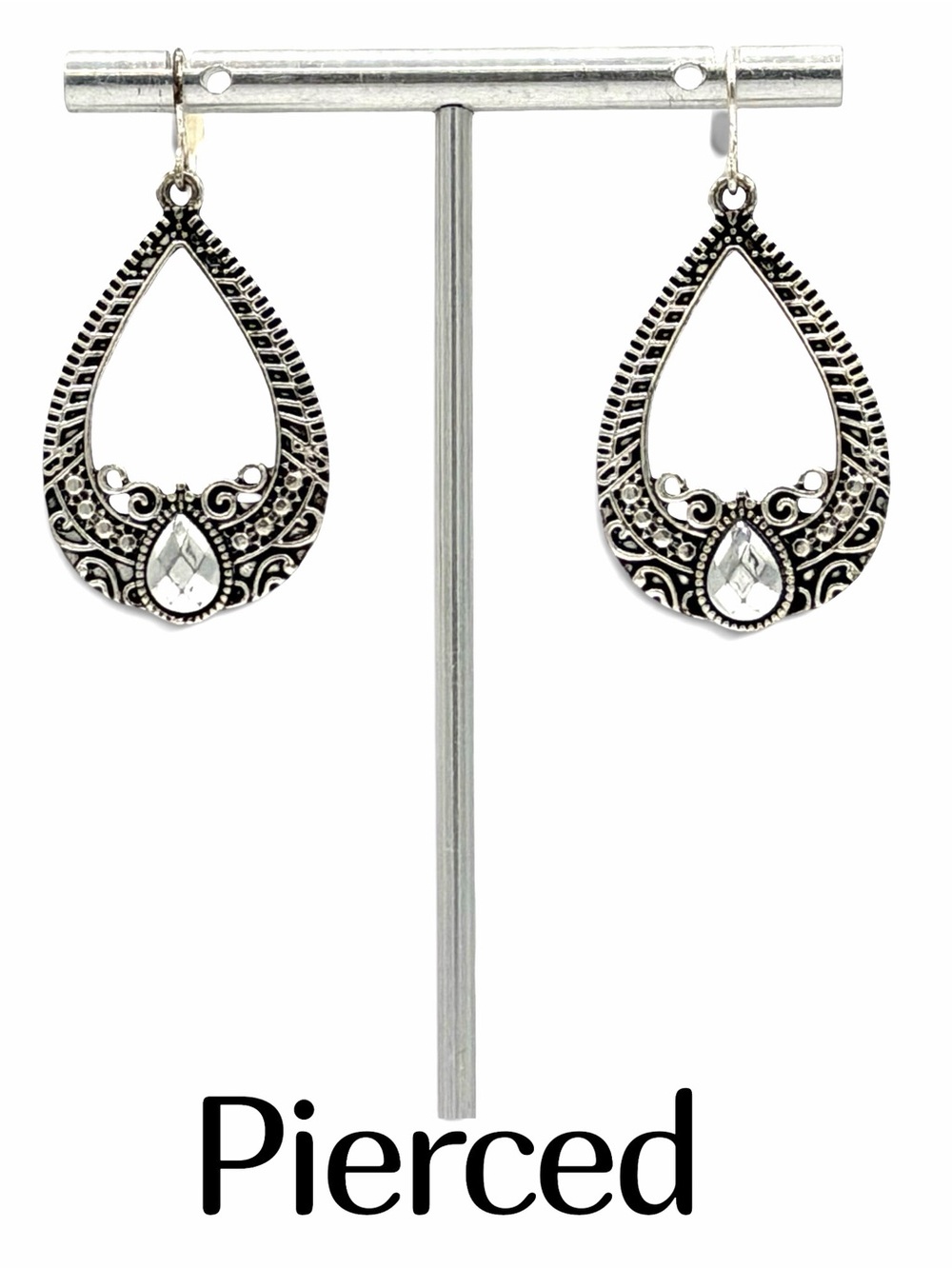 Bohemian Southwestern Teardrop Silver Plated Dangle Earrings Woman’s Jewelry